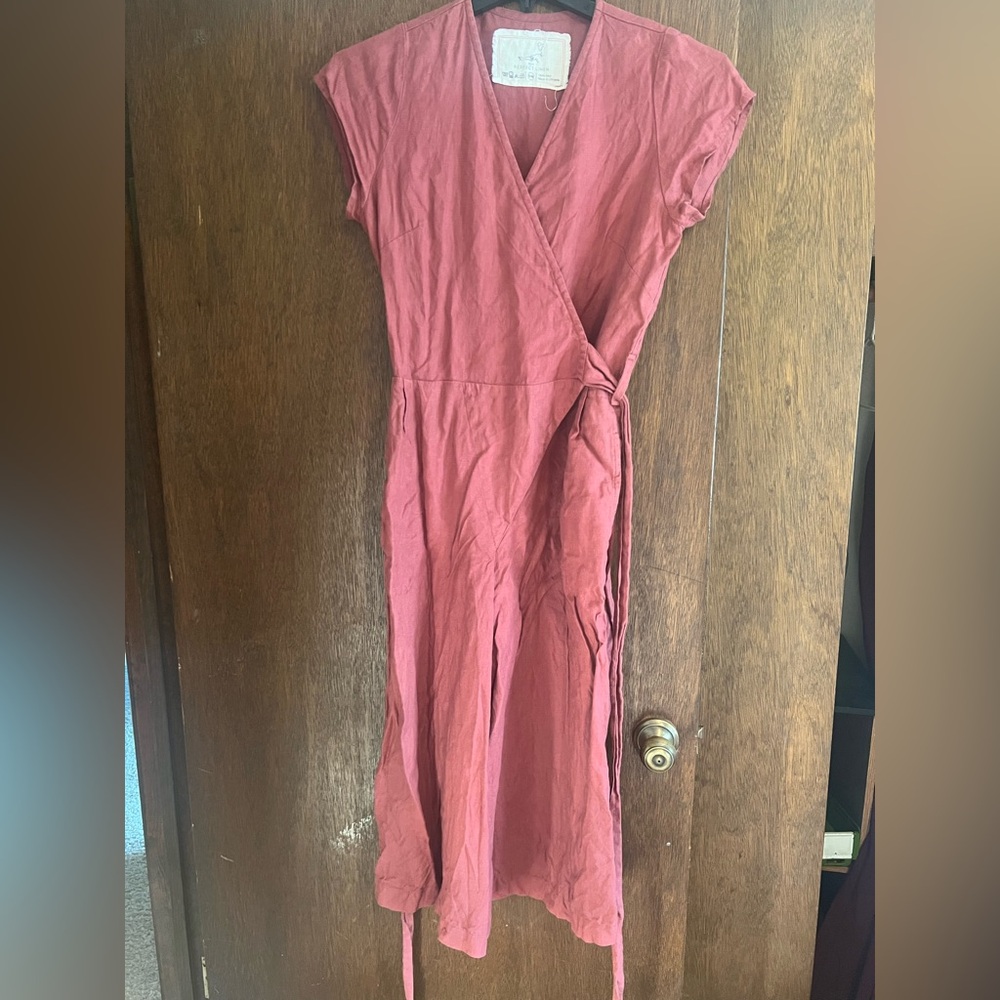 notPERFECTLINEN Rose Wrap Jumpsuit